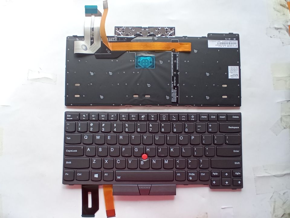Picture of New Replacement Laptop Keyboard For IBM T14/P14S GEN2 Grey FRAME BLACK With Point Backlit (OEM) US Layout